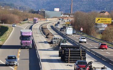 Stau und Bau auf der B29