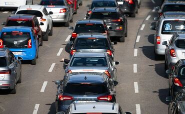 Stau auf der Autobahn