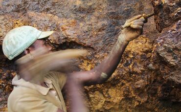 Arbeiter in Mine im Kongo