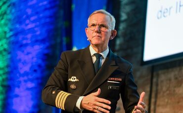 Deutschland als Gebiet des "alliierten Aufmarschs"? Militär-Experte Michael Giss in Fellbach.