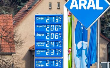 Kraftstoffpreise an einer Tankstelle