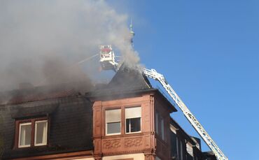 Dachstuhlbrand in Heidelberg