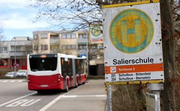 War immer wieder in der Kritik: Die Buslinie 201A, die vom Salier-Schulzentrum Richtung Bittenfeld fährt.