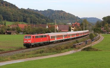 Nur ein Gleis: Die Murrbahn bei Schleißweiler, Gemeinde Sulzbach/Murr.