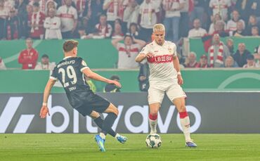 VfB-Stürmer Ermedin Demirovic steht auf dem Wunschzettel von Galatasaray Istanbul (hier im Pokal-Halbfinale gegen Freiburg).