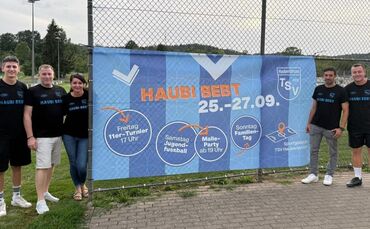 Das "Haubi bebt"-Organisations-Team: Kevin Ehle, Kai Haben, Jasmin Haben, Robin Dispan und Timo Bihlmaier (von links).