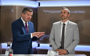 Sven Schulze (CDU) und Ulrich Siegmund (AfD) im Duell