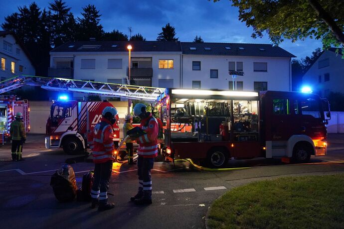 Nuertingen: Brand in der Kueche fordert eine Verletzte Person