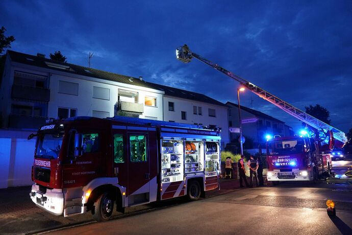 Nuertingen: Brand in der Kueche fordert eine Verletzte Person