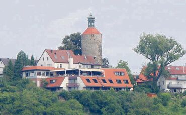 Winnenden-Bürg Parkplatz der Schönen Aussicht Naturdenkmal-Baum neben dem Burgturm Am Freitag krachte ein großer Ast von einer S