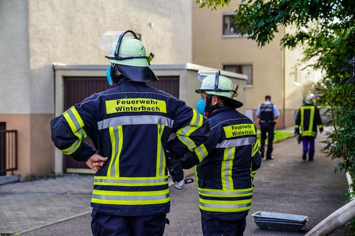 Winterbach: Trocknerbrand sorgt fuer starke Rauchentwicklung