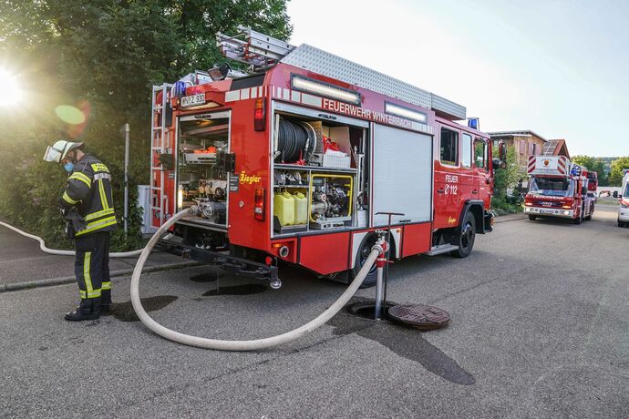 Winterbach: Trocknerbrand sorgt fuer starke Rauchentwicklung