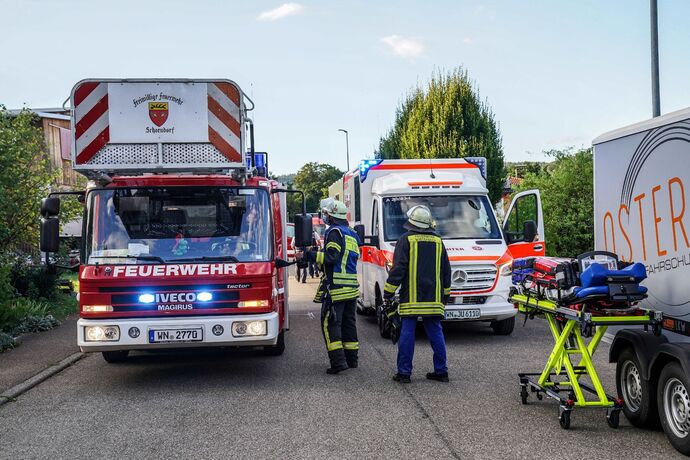 Winterbach: Trocknerbrand sorgt fuer starke Rauchentwicklung