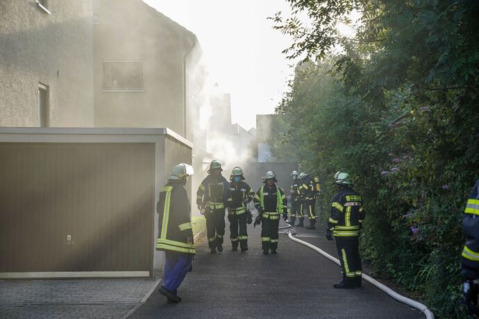 Winterbach: Trocknerbrand sorgt fuer starke Rauchentwicklung