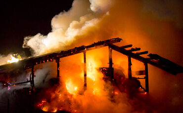 Scheunenbrand, Jägergarten, Schorndorf-Mannshaupten, 26.08.2020.