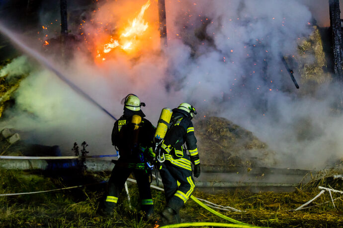 Scheunenbrand, Jägergarten, Schorndorf-Mannshaupten, 26.08.2020.