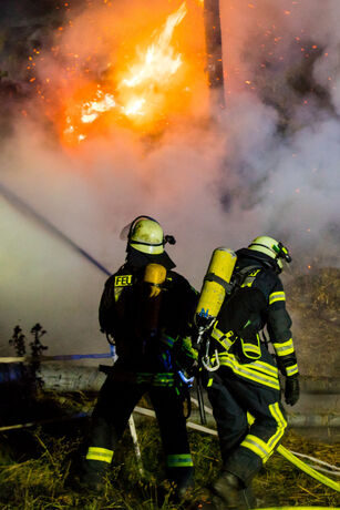 Scheunenbrand, Jägergarten, Schorndorf-Mannshaupten, 26.08.2020.
