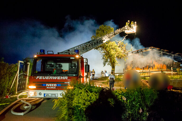 Scheunenbrand, Jägergarten, Schorndorf-Mannshaupten, 26.08.2020.
