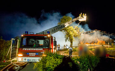 Scheunenbrand, Jägergarten, Schorndorf-Mannshaupten, 26.08.2020.