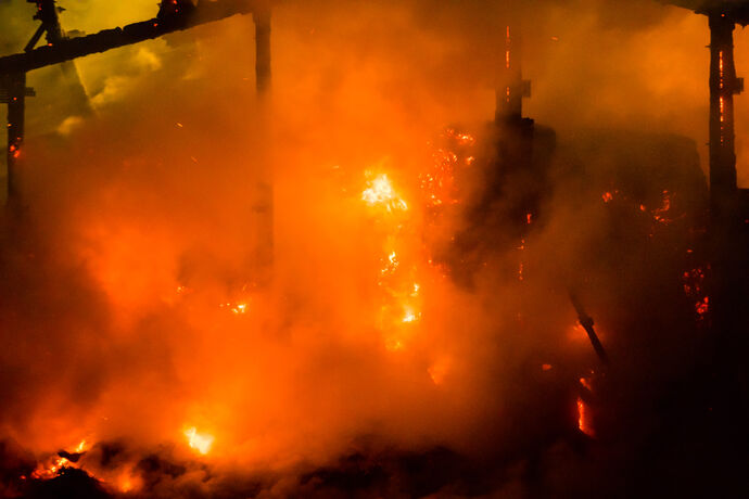 Scheunenbrand, Jägergarten, Schorndorf-Mannshaupten, 26.08.2020.