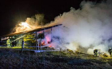 Scheunenbrand, Jägergarten, Schorndorf-Mannshaupten, 26.08.2020.