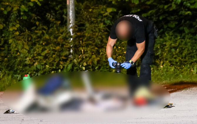 Kripoeinsatz auf Parkplatz bei der Mechatronic Arena - Bild 01_1