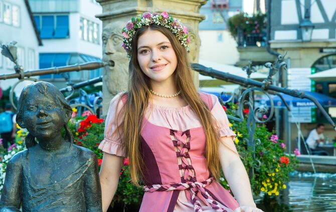 Giuliana Di Donna ist das neue Winnender Mädle, Marktbrunnen, Winnenden, 09.09.2020.