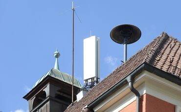 Sirene auf dem Dach Rathaus Plüderhausen