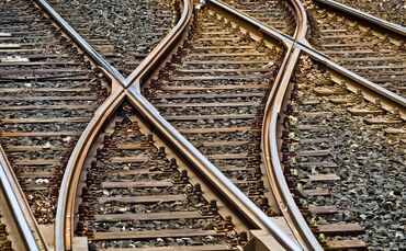 Weiche Bahn Gleise Symbol Symbolfoto