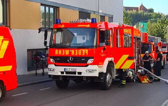 Brand in Mehrfamilienhaus in Backnang, Etzwiesenstraße