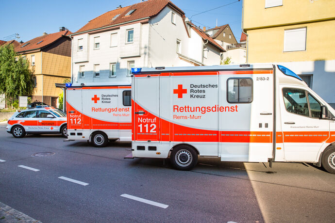 Brand im Treppenhaus, Etzwiesenstrasse, Backnang, 15.09.2020.