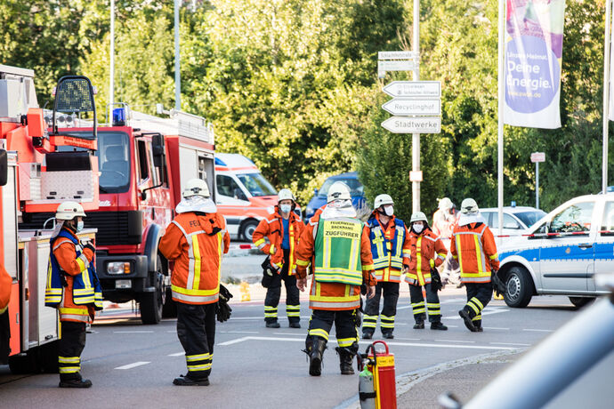 Brand im Treppenhaus, Etzwiesenstrasse, Backnang, 15.09.2020.