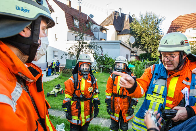 Brand im Treppenhaus, Etzwiesenstrasse, Backnang, 15.09.2020.