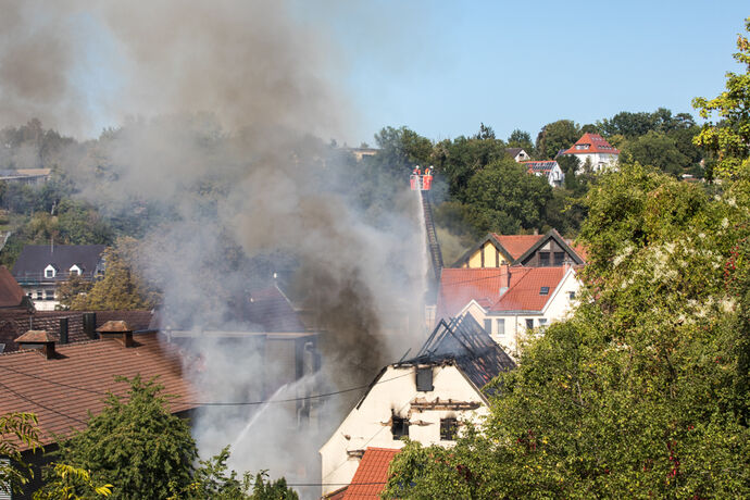 Grossbrand in Backnang, 19.09.2020.