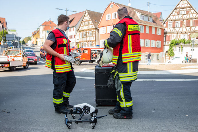 Grossbrand in Backnang, 19.09.2020.