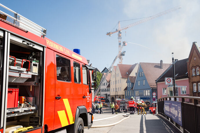 Grossbrand in Backnang, 19.09.2020.