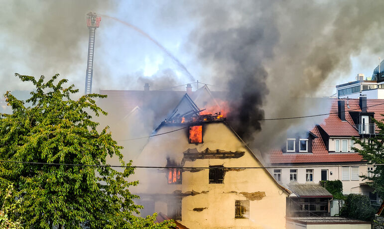 Grossbrand in Backnang, 19.09.2020.