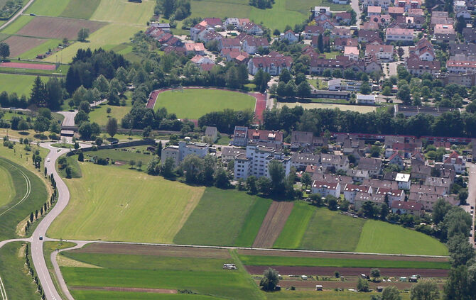 Winterbach Luftbild Baugebiet Riedwiesen