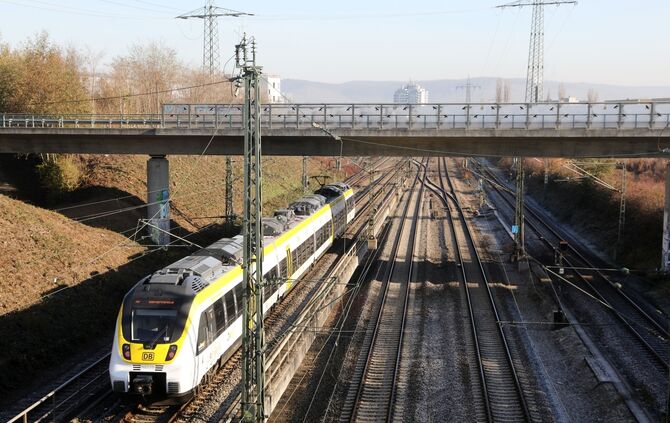 Bahnlinie zwischen Waiblingen und Fellbach