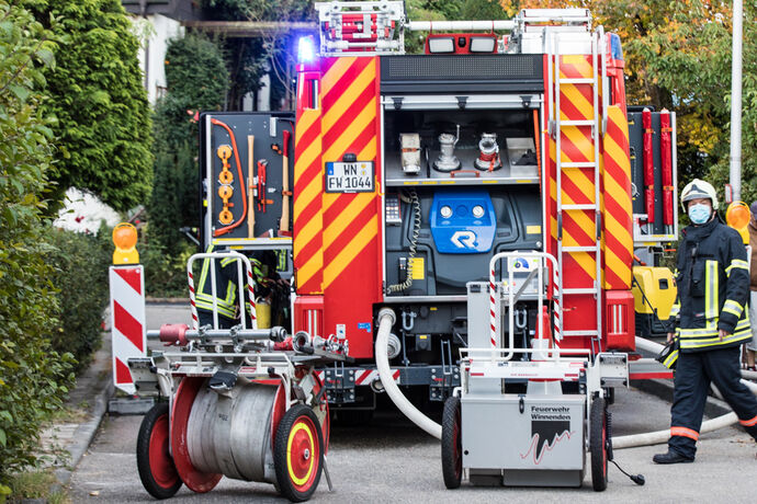 Feuerwehreinsatz Körnle, Winnenden-Schelmenholz, 04.10.2020.