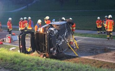 Kleinaspach: Alleinbeteiligt von Fahrbahn abgekommen - schwer verletzt