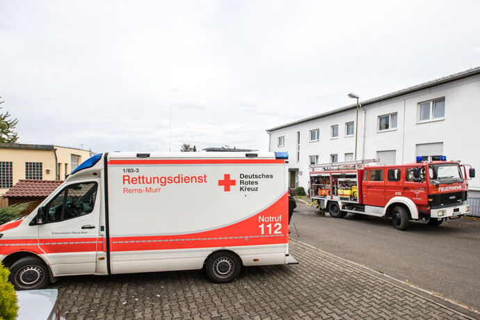 Feuerwehreinsatz Max-Eyth-Str., Fellbach-Oeffingen, 09.10.2020.
