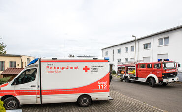 Feuerwehreinsatz Max-Eyth-Str., Fellbach-Oeffingen, 09.10.2020.