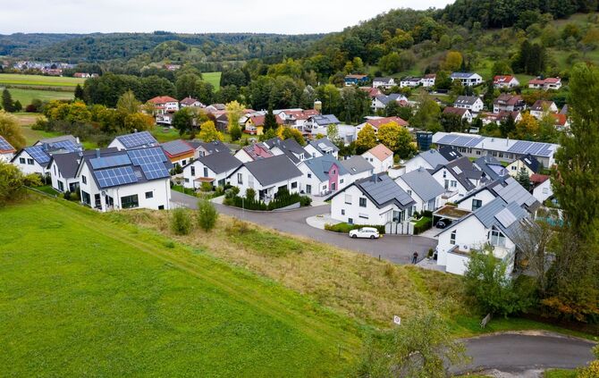 Ärger wegen geplantem Neubau in der Vivaldistr. - der Bauplatz, Berglen-Oppelsbohm, 08.10.2020.