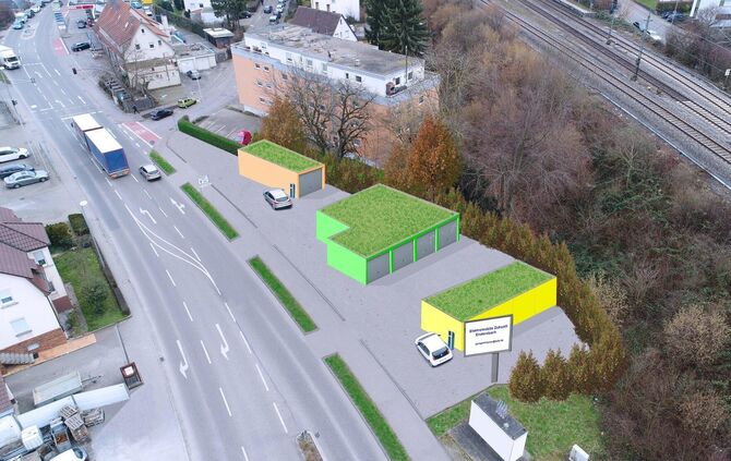 Geplante Garagen für E-Fahrzeuge an der Schorndorfer Straße_0