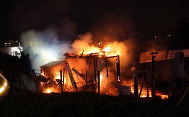 Waiblingen: Vollbrand eines Gartenhauses