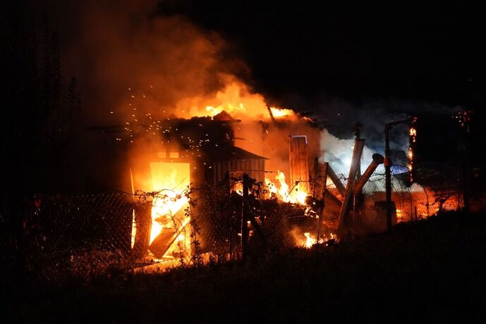 Waiblingen: Vollbrand eines Gartenhauses