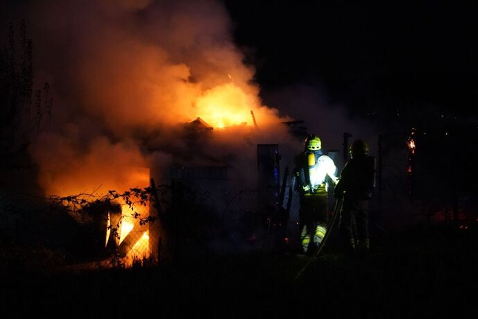 Waiblingen: Vollbrand eines Gartenhauses