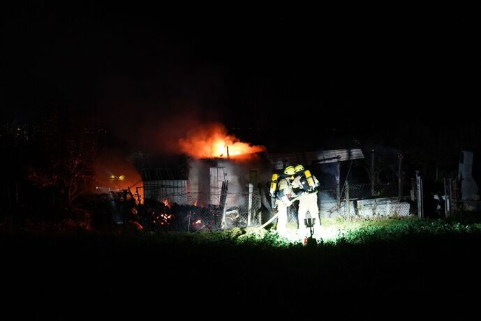 Waiblingen: Vollbrand eines Gartenhauses