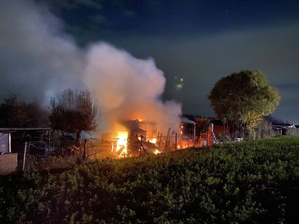 Waiblingen: Vollbrand eines Gartenhauses